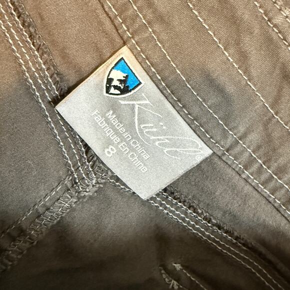 Kuhl Skirt Womens 8 Gray Canvas Utlity Flared Midi Pockets Outdoors Hiking - Picture 8 of 9